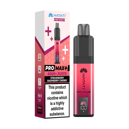 Hayati Pro Max 6K Prefilled Pod Kit Strawberry Raspberry Cherry