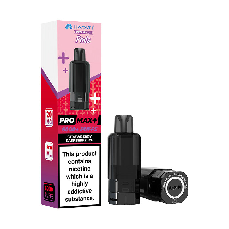 Hayati Pro Max+ 6K Prefilled Replacement Pods Strawberry Raspberry Ice