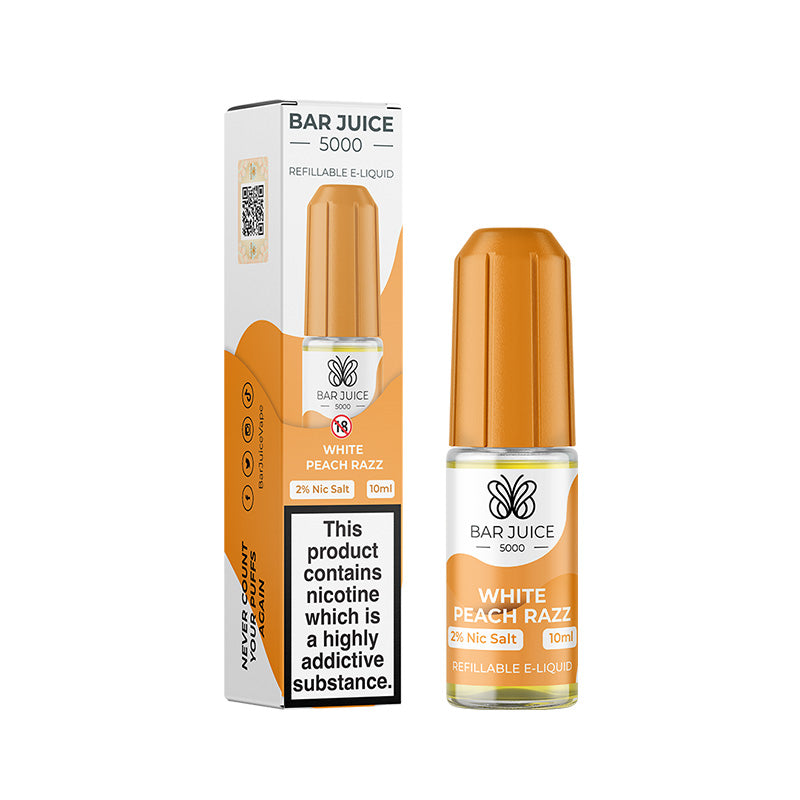 Bar Juice 5000 Nic Salt 20mg White Peach Razz