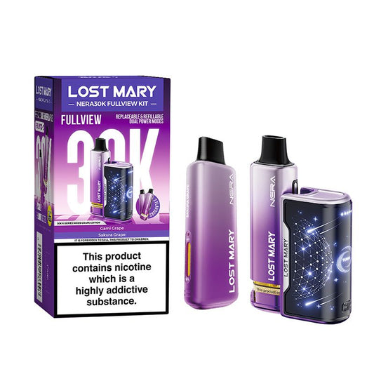 Lost Mary Nera 30K Fullview 20mg Big Puff Device (MIXED GRAPE EDITION)