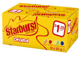 Starburst Vegan Chewy Sweets Fruit Flavoured Pouch Bag 127g