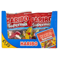 HARIBO Supermix Fruit & Milk Flavoured Jelly & Foam Sweets Sharing Bag 140g