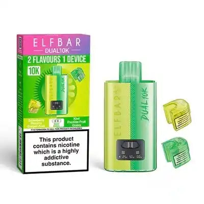 Elf Bar Dual 10K Legal Big Puff Device Green Edition