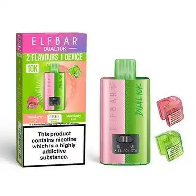 Elf Bar Dual 10K Legal Big Puff Device Strawberry Edition