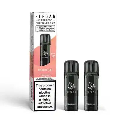 Elf Bar 600 Prefilled Pods 2 Pack Peach Ice