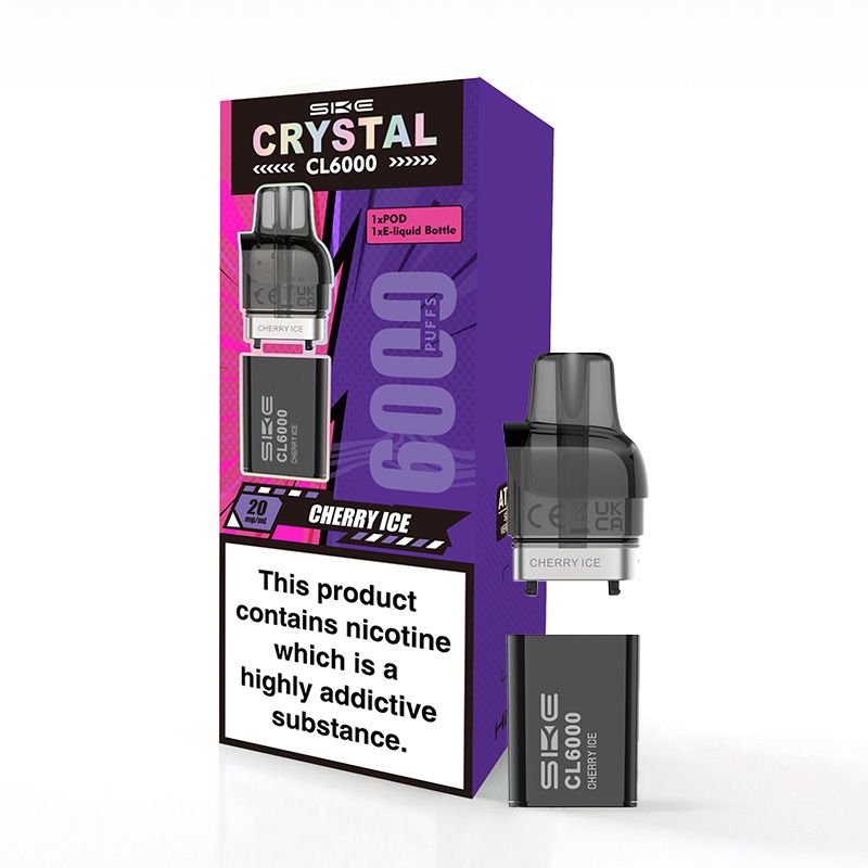 SKE Crystal CL6000 Prefilled Pods (CHERRY ICE)