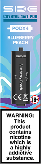 SKE Crystal 4-in-1 2400 Pre-filled Flavour Pods (BLUEBERRY PEACH)