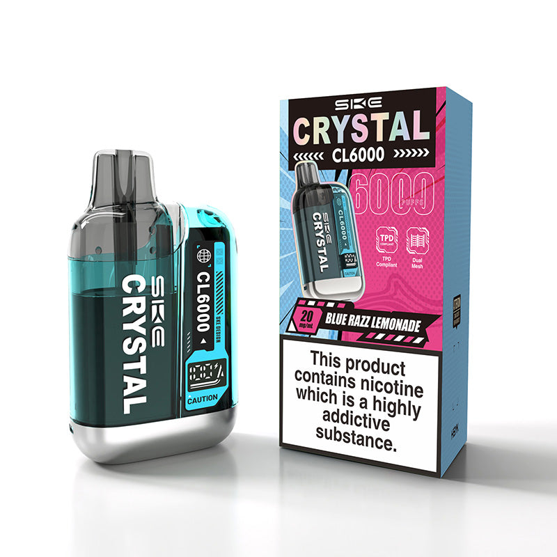 SKE Crystal CL6000 Legal Big Puff Device (BLUE RAZZ LEMONADE)