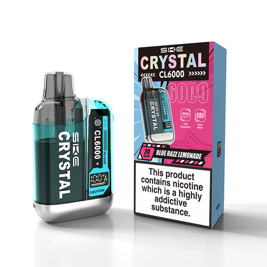SKE Crystal CL6000 Legal Big Puff Device (BLUE RAZZ LEMONADE)