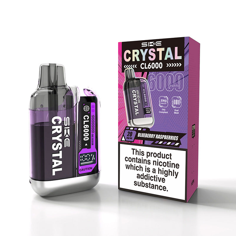 SKE Crystal CL6000 Legal Big Puff Device (BLUEBERRY RASPBERRIES)