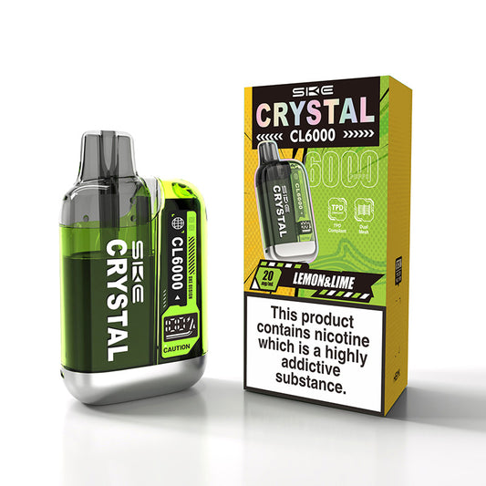 SKE Crystal CL6000 Legal Big Puff Device (LEMON & LIME)