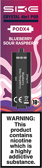 SKE Crystal 4-in-1 2400 Pre-filled Flavour Pods (BLUEBERRY SOUR RASPBERRY)